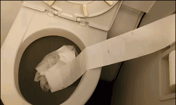 在飞机上用厕所时要小心！空姐不会告诉你的飞机厕所5个真相1马桶吸力视频动图